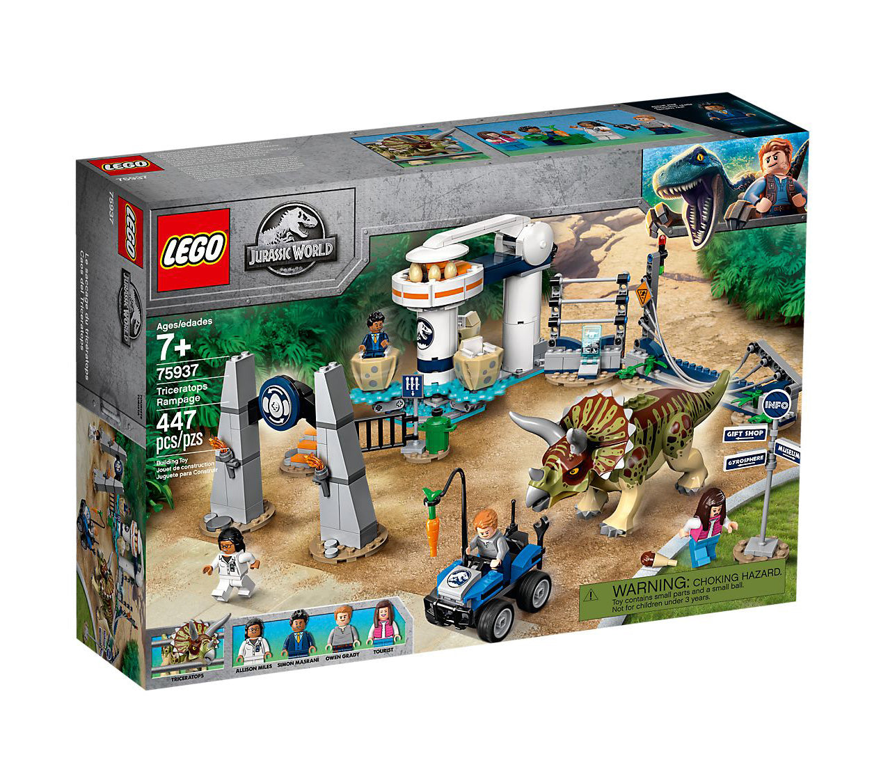 Lego Jurassic World Triceratops Rampage 75937