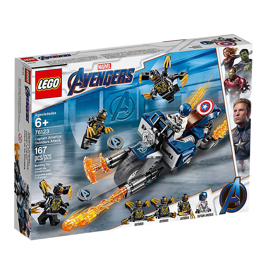 Lego Marvel Avengers Captain America Outriders Attack 76123