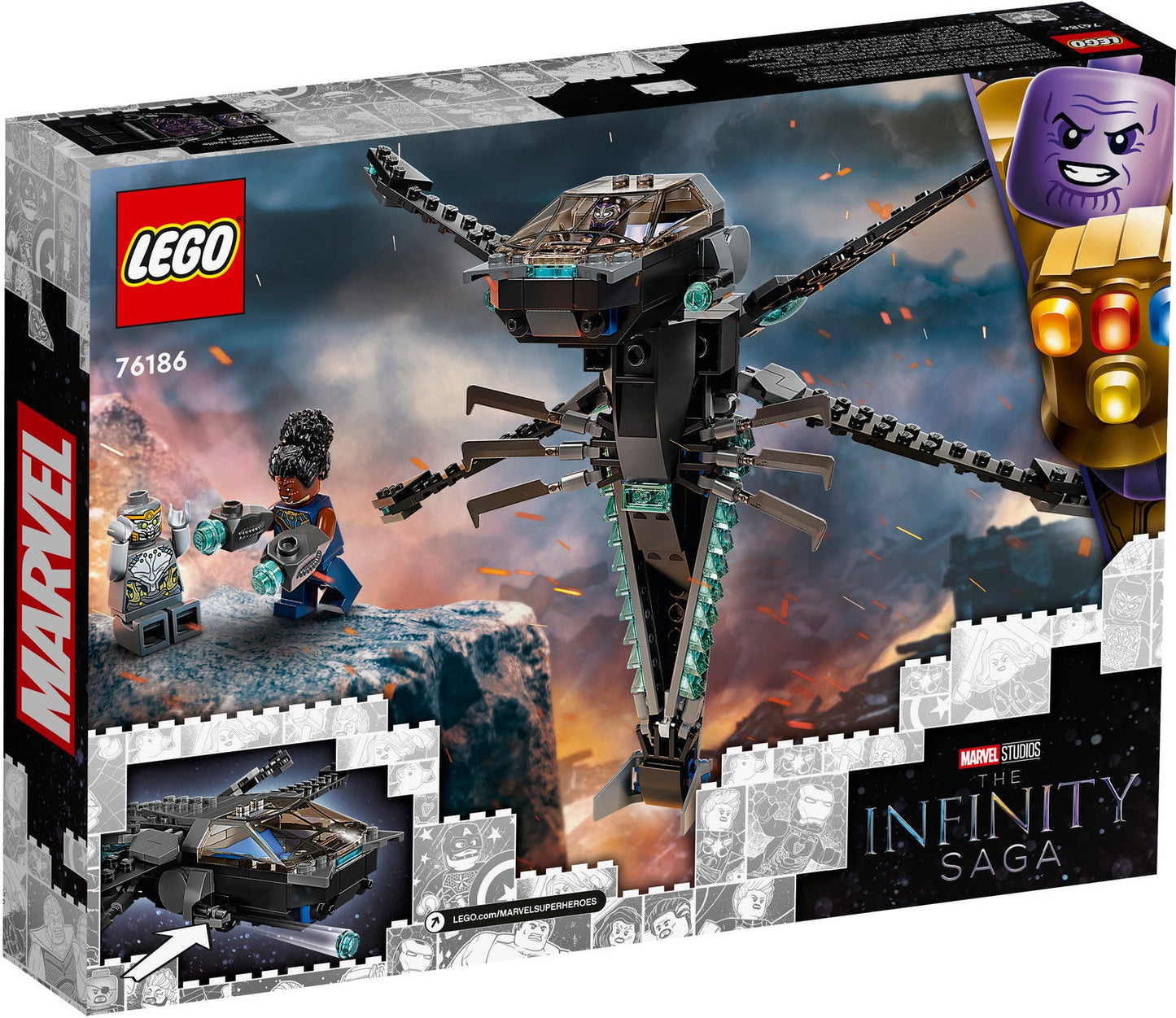 Lego Avengers Black Panther Dragon Flyer 76186