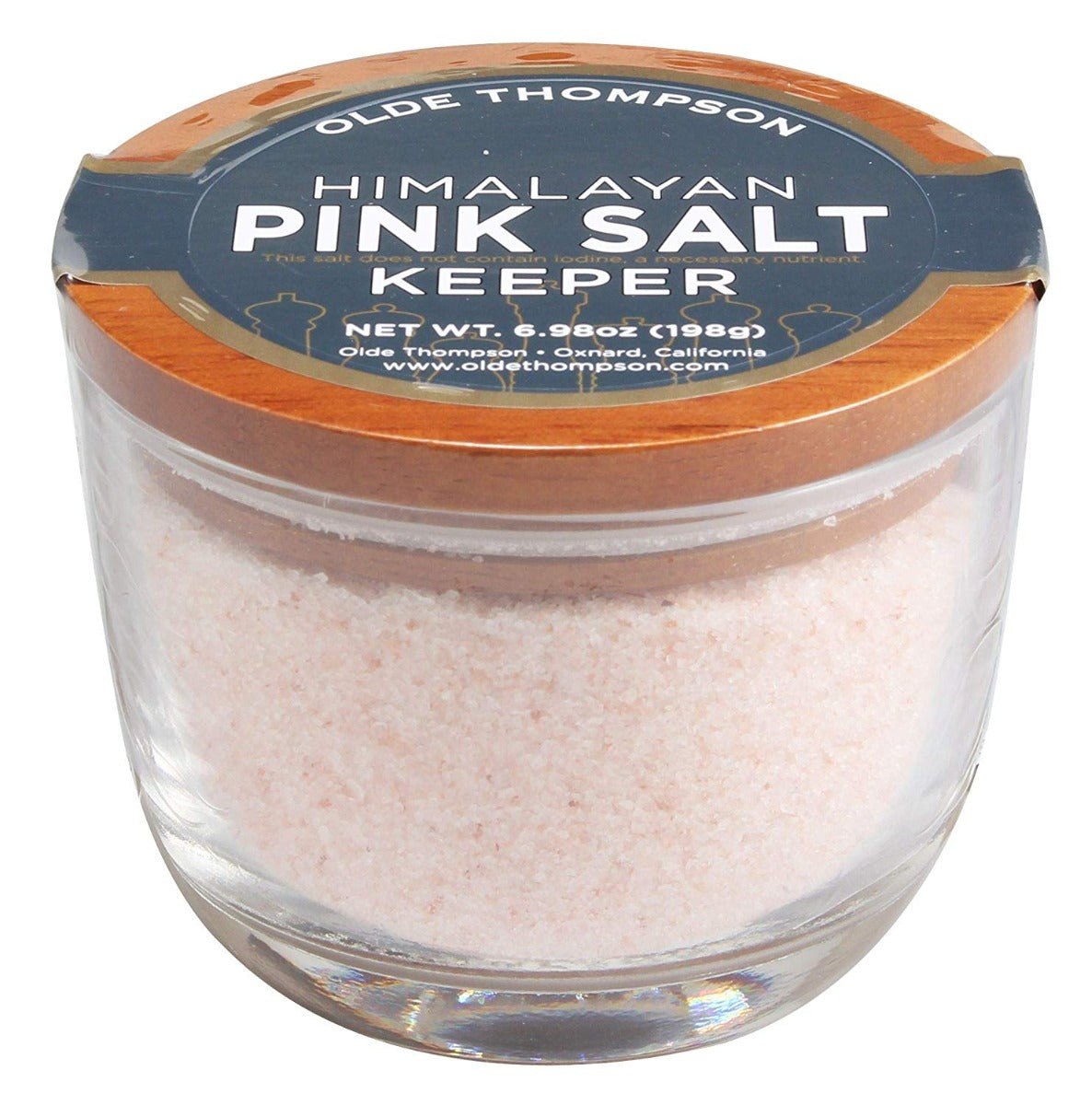 Olde Thompson Salt Keeper with Fine Himalayan Pink Salt 8cm