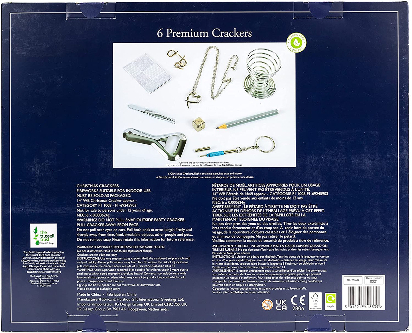 Tom Smith Christmas Crackers Traditional Foliage 6 Pack