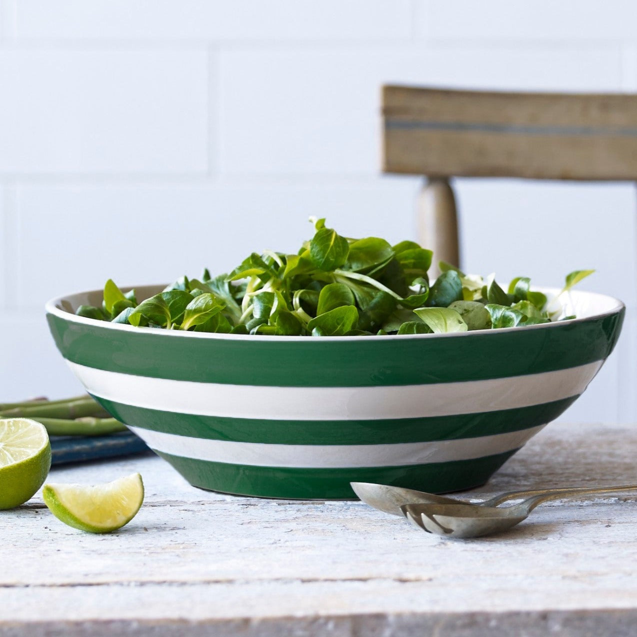 Cornishware Adder Green Serving Bowl 31cm/12.5"