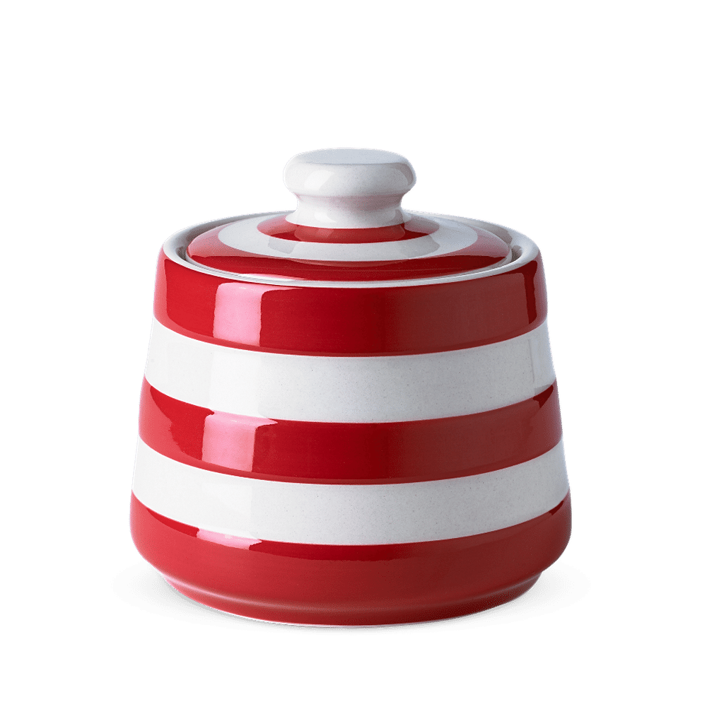Cornishware Cornish Red Covered Sugar Bowl