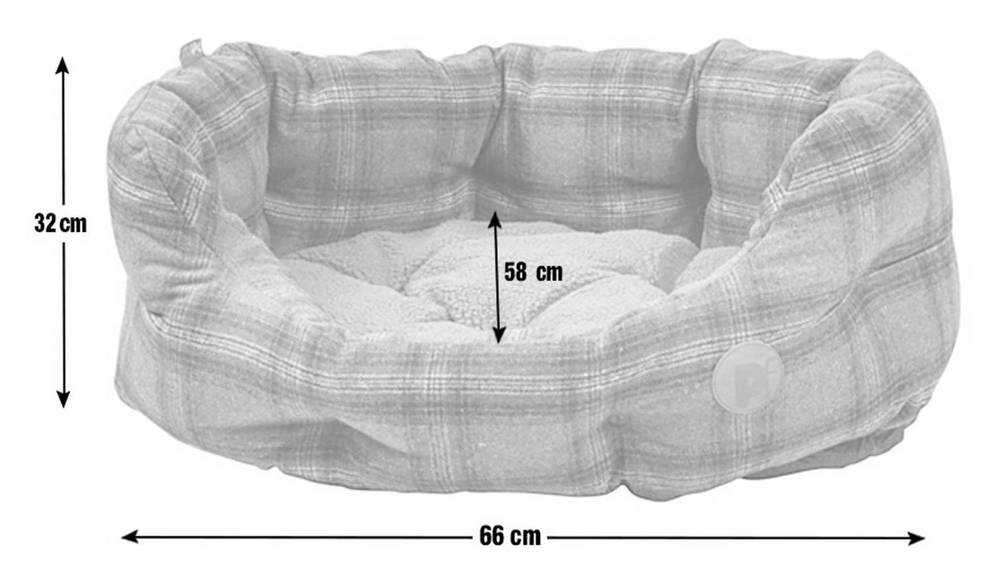 Petface Grey Tweed Dog Bed M