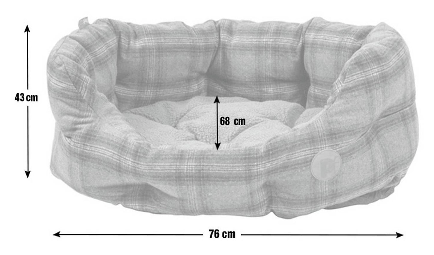 Petface Grey Tweed Dog Bed L