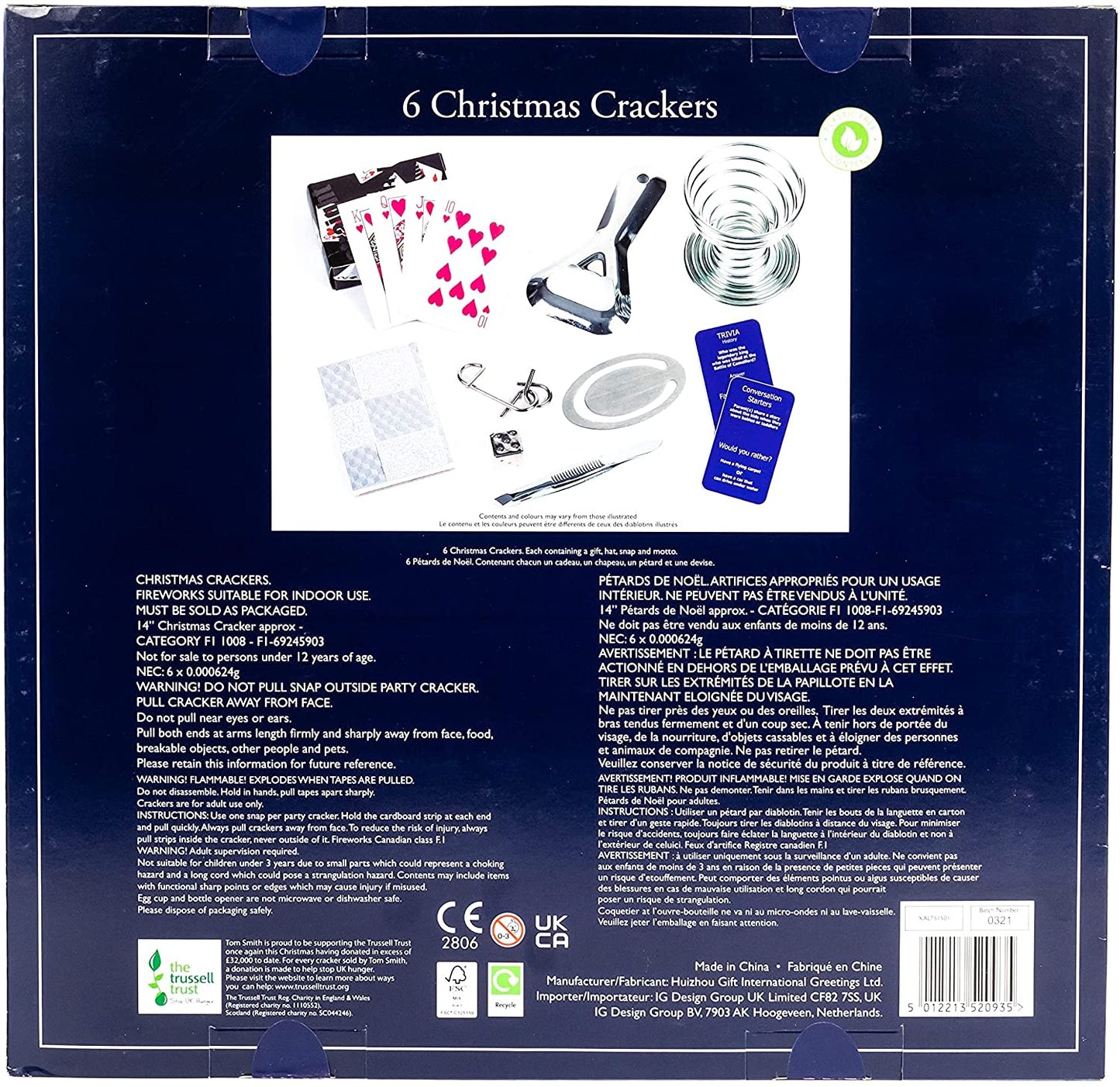 Tom Smith Christmas Crackers Traditional Christmas 6 Pack