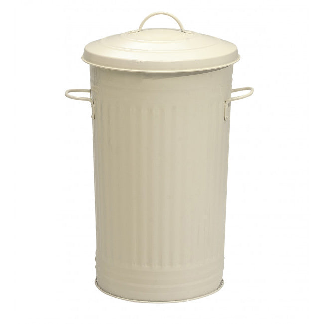 Traditional Kitchen Bin & Lid Cream 14"