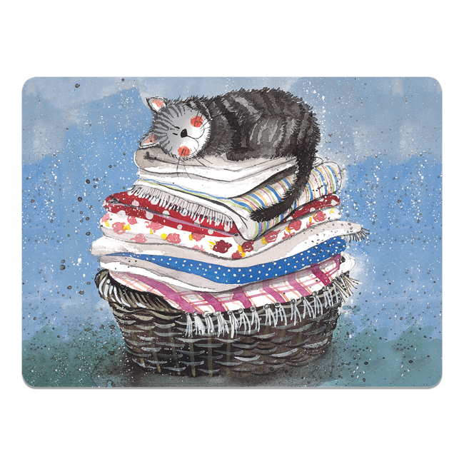 Alex Clark Laundry Basket Cat Placemat