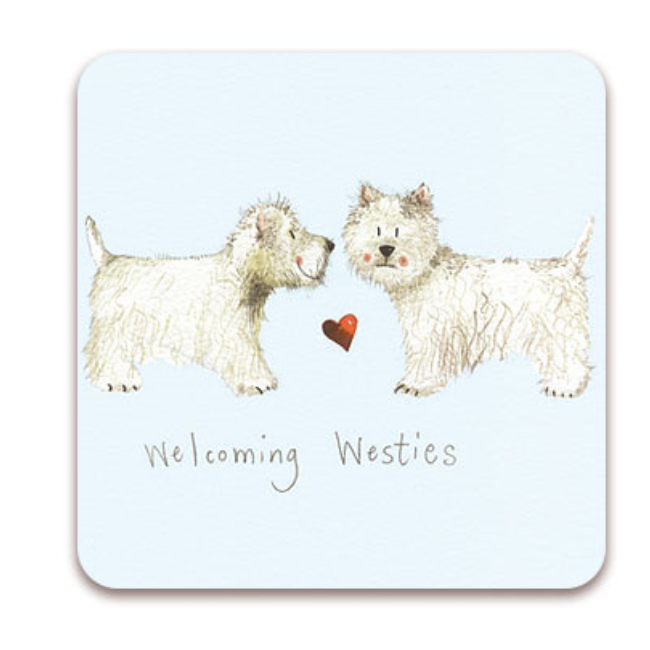 Alex Clark Welcome Westie Coaster