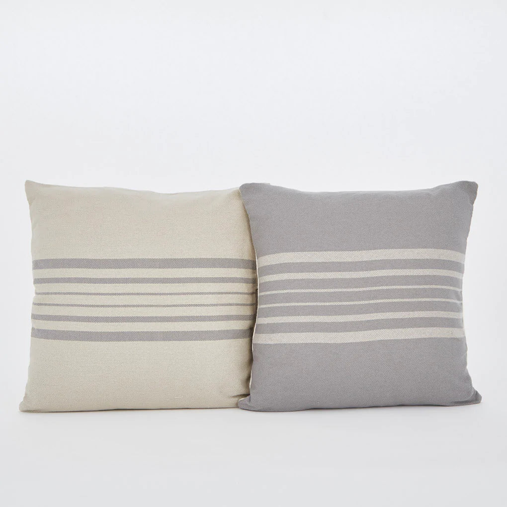 Weaver Green Antibes Grey & Linen Cushion 45 x 45cm