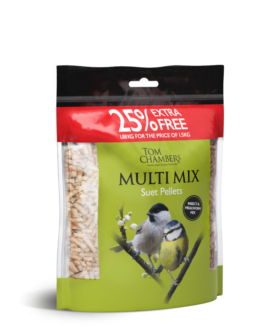 Tom Chambers Insect & Mealworm Multi Mix Suet Pellets 1.88kg