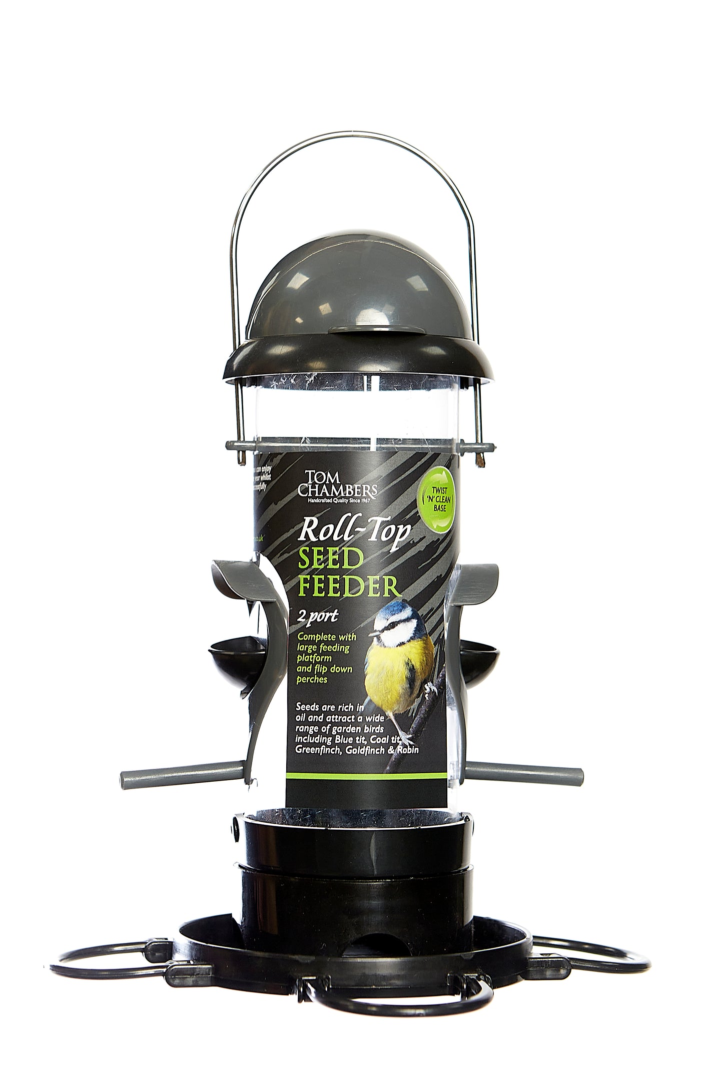 Tom Chambers Roll-Top Seed Feeder 2 Port