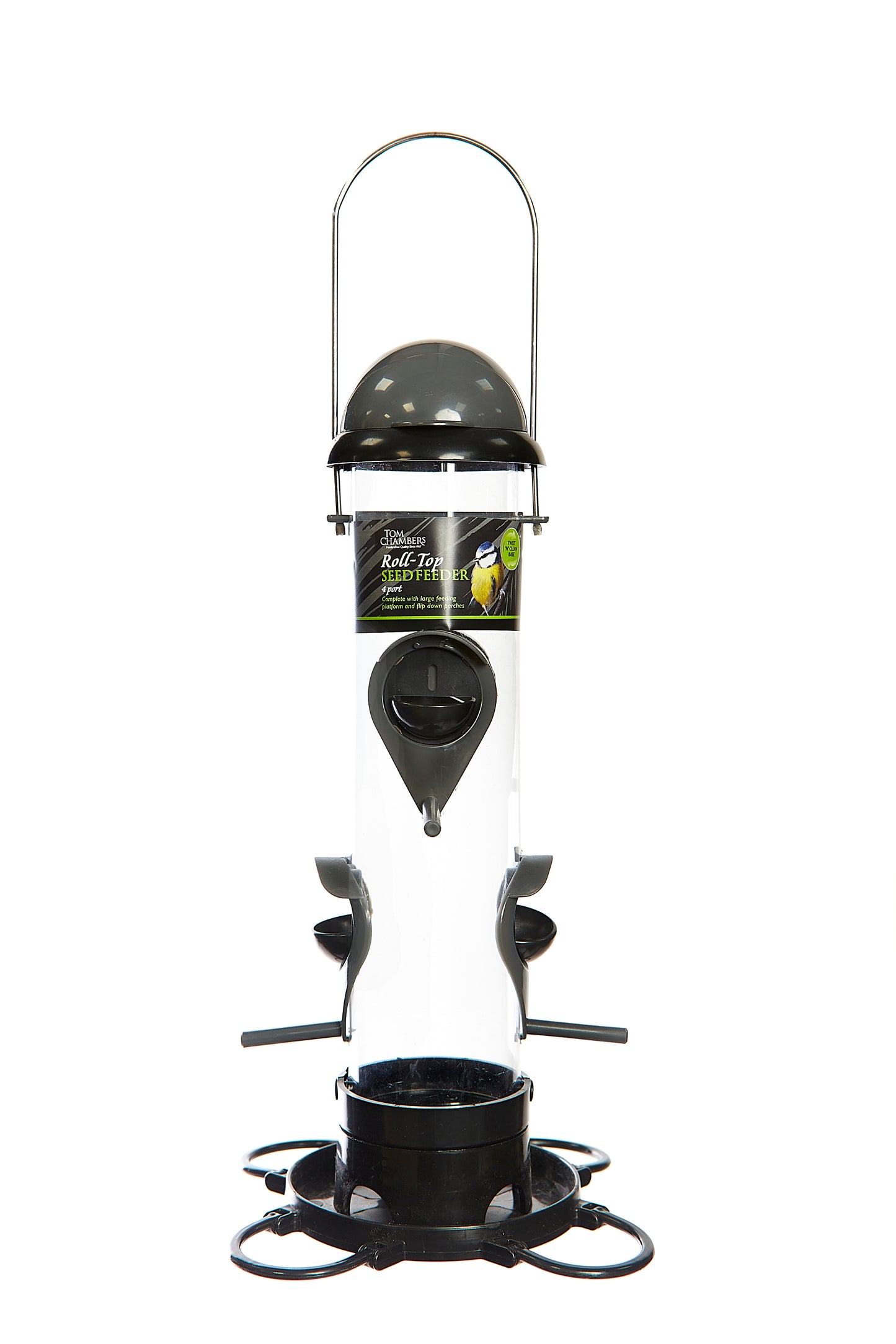 Tom Chambers Roll-Top Seed Feeder 4 Port