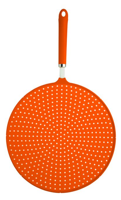 Kitchen Craft Silicone 28cm Splatter Guard - Orange