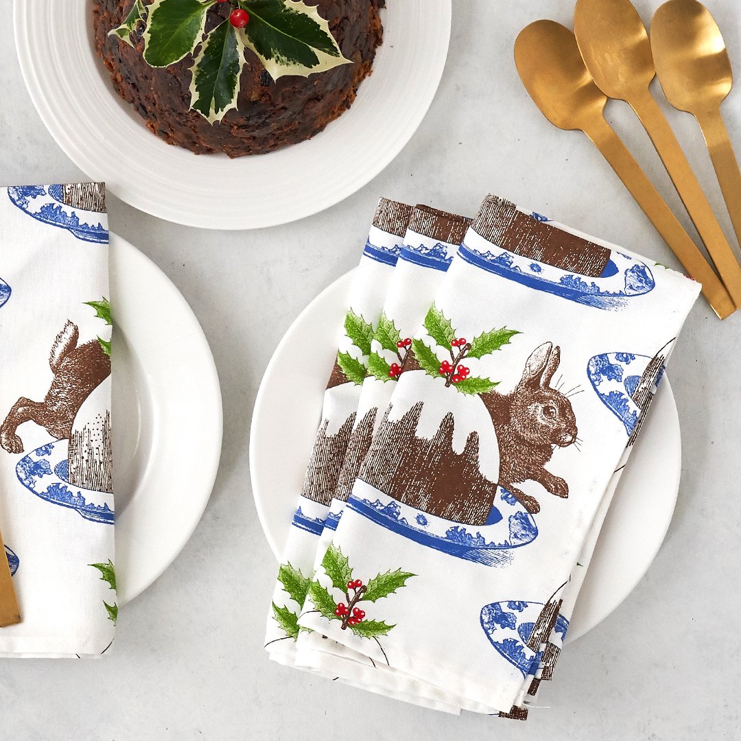 Thornback & Peel Christmas Pudding Napkins