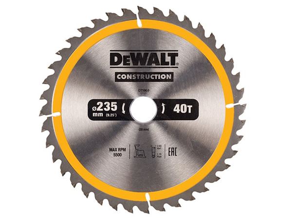 Dewalt Circular Saw Blade 235 x 30 x 40T