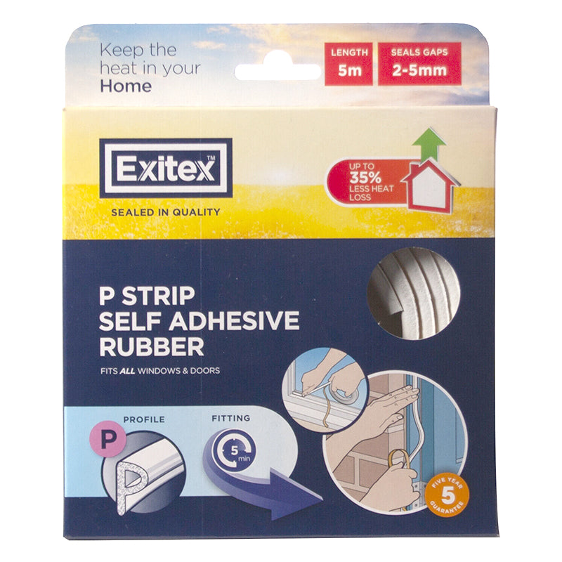 Exitex P Strip Draught Seal 5m