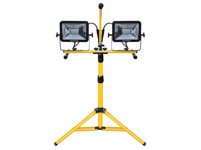Faithfull 40W SMD LED Twin Tripod Site Light 3600Lm