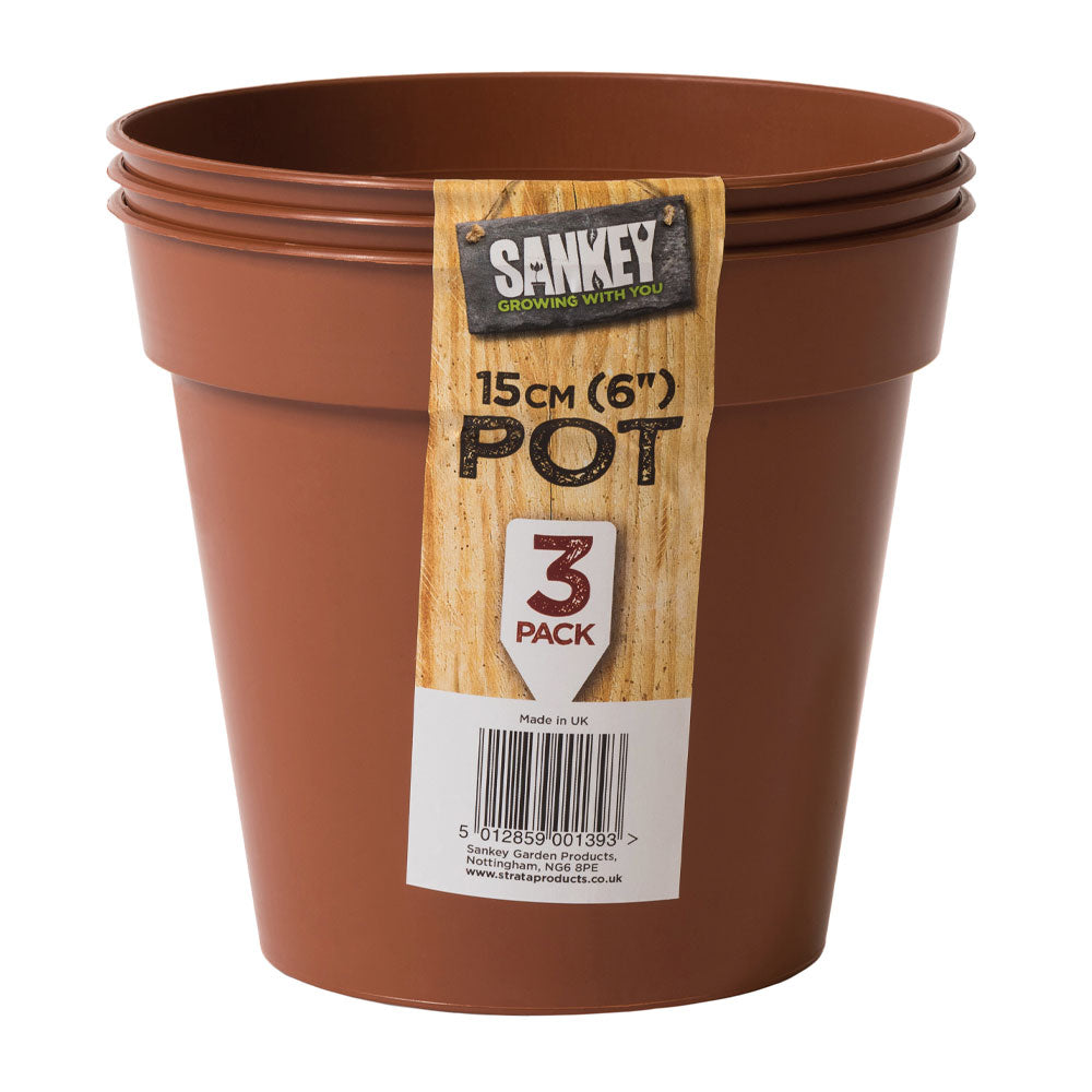 15 cm diameter plant pot Sankey Grow Pot 15cm Diameter 3-Pack