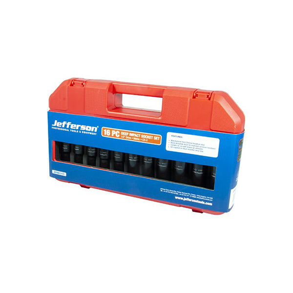 Jefferson 16 Piece 1/2" Deep Impact Socket Set