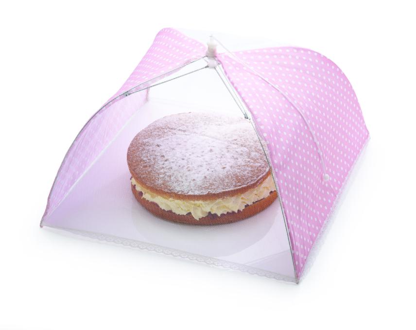 Sweetly Does It Polka Dot Umbrella Cake Cover Pink 42cm