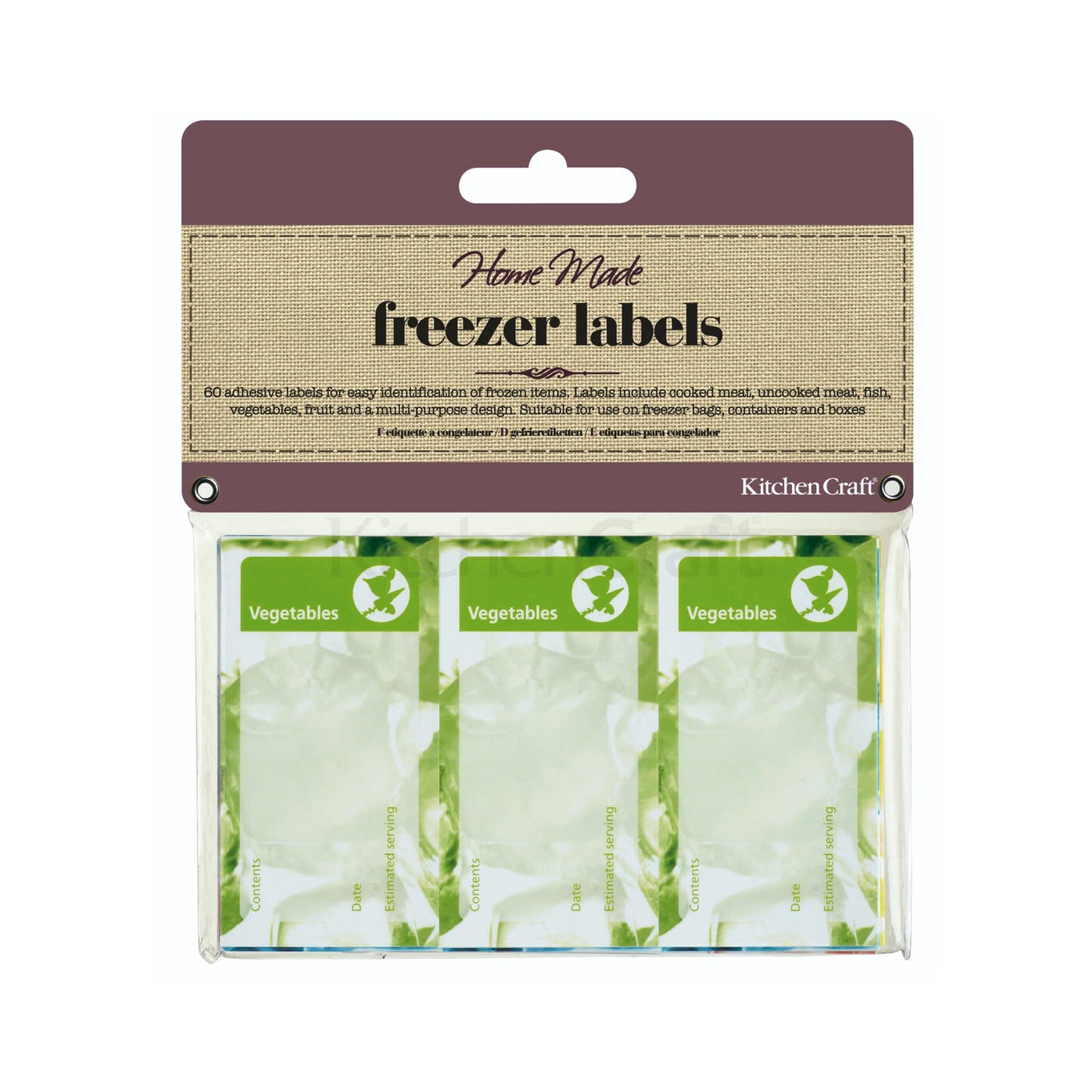 Home Made Pack Of 60 Assorted Freezer Labels