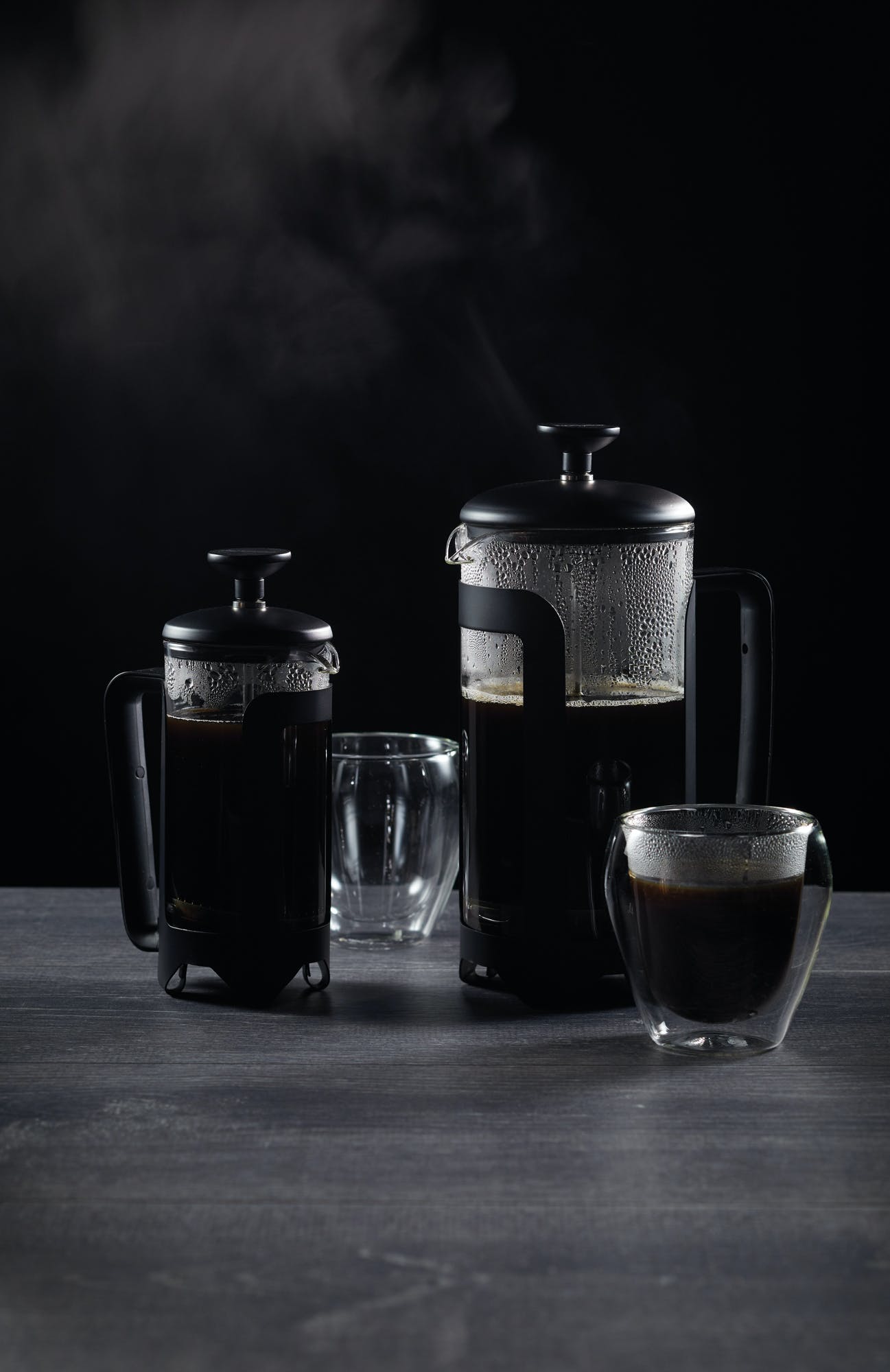 Le'Xpress Matt Black Stainless Steel French Press Cafetiere 3 Cup