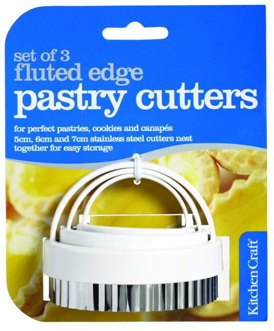KitchenCraft Fluted Pastry Cutters x3