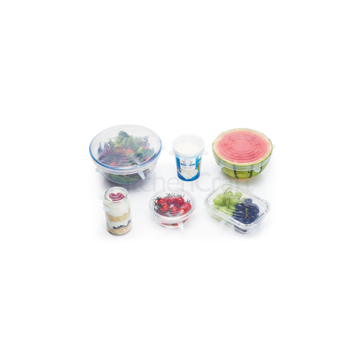 KitchenCraft Set of 6 Silicone Lids