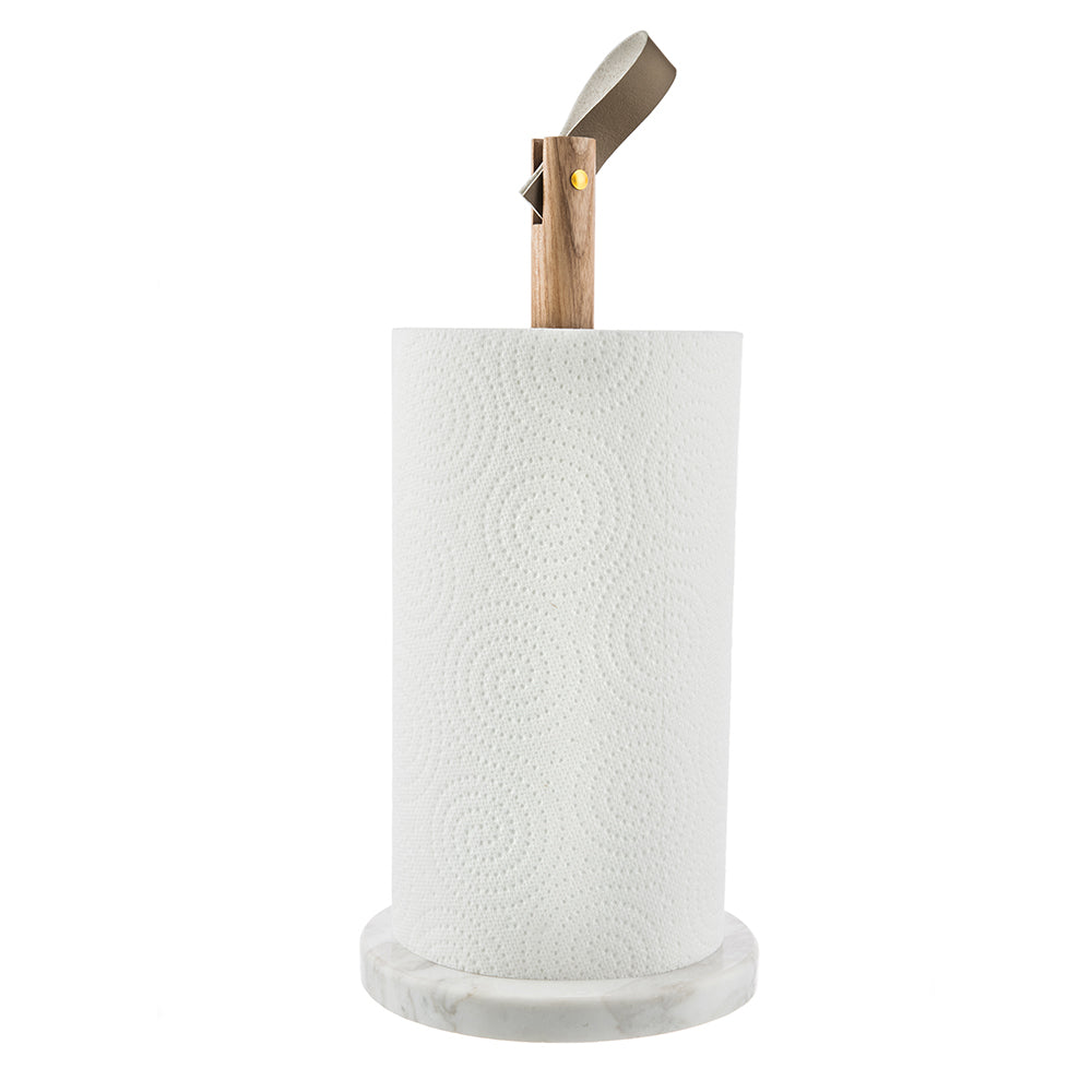 Kitchen Pantry Acacia & Marble Towel Holder