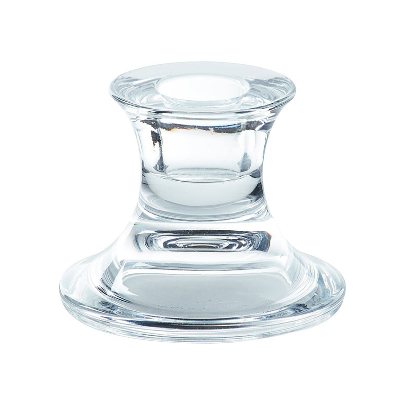 IHR Transparent Small Glass Candle Holder