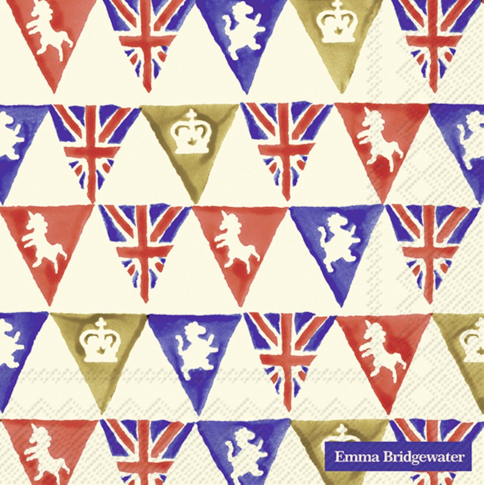 Emma Bridgewater Union Jack Bunting Cream Lunch Napkins