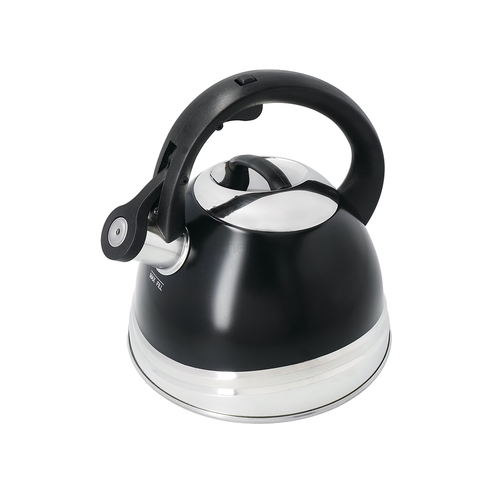 La Cafetière Black Steel Whistling Kettle 2L
