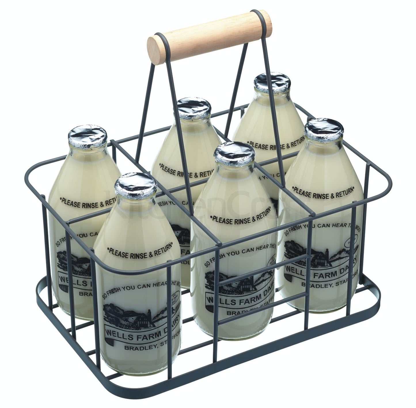 Living Nostalgia by KitchenCraft Wire Six Bottle Carrier