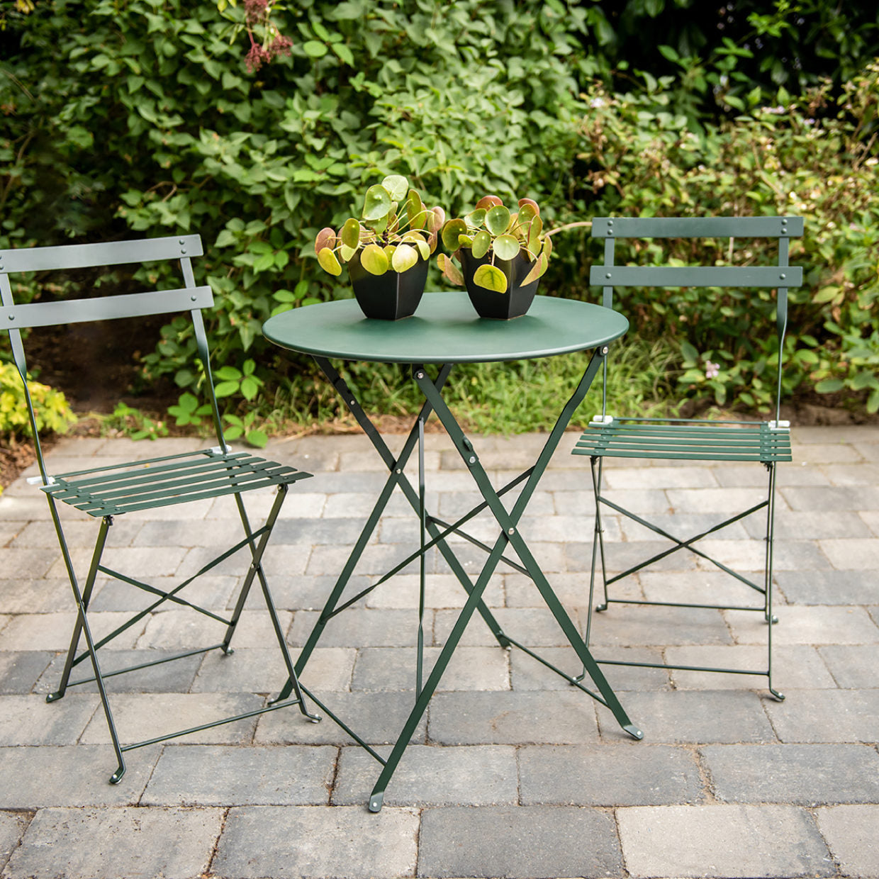 Fallen Fruits French Bistro Metal Table Green
