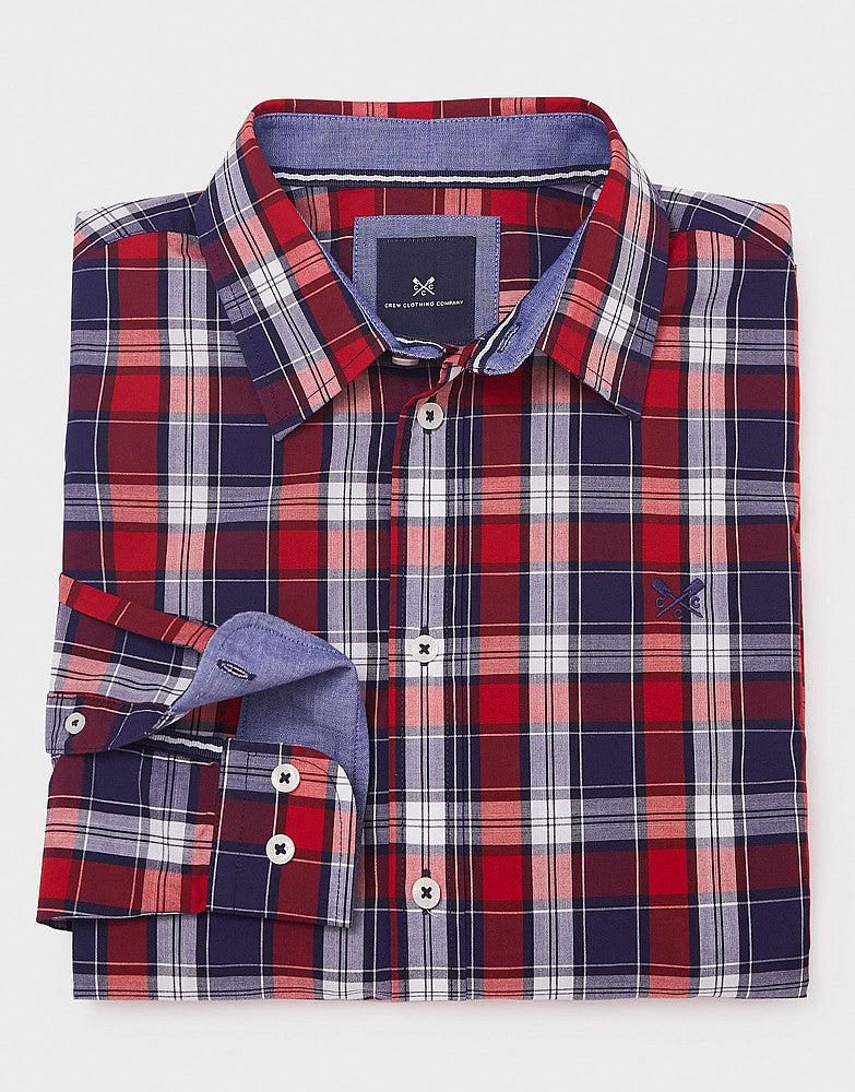 Crew Clothing Tillers Peached Poplin Shirt