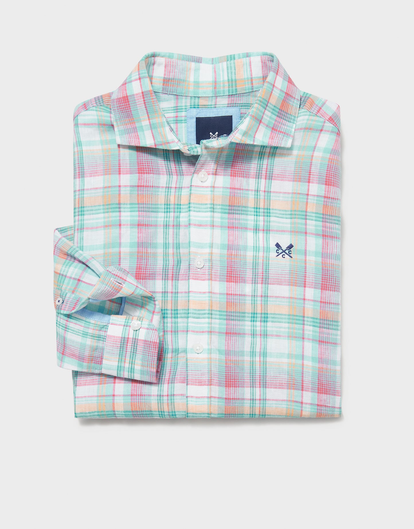 Crew Clothing Multi Check Linen Shirt