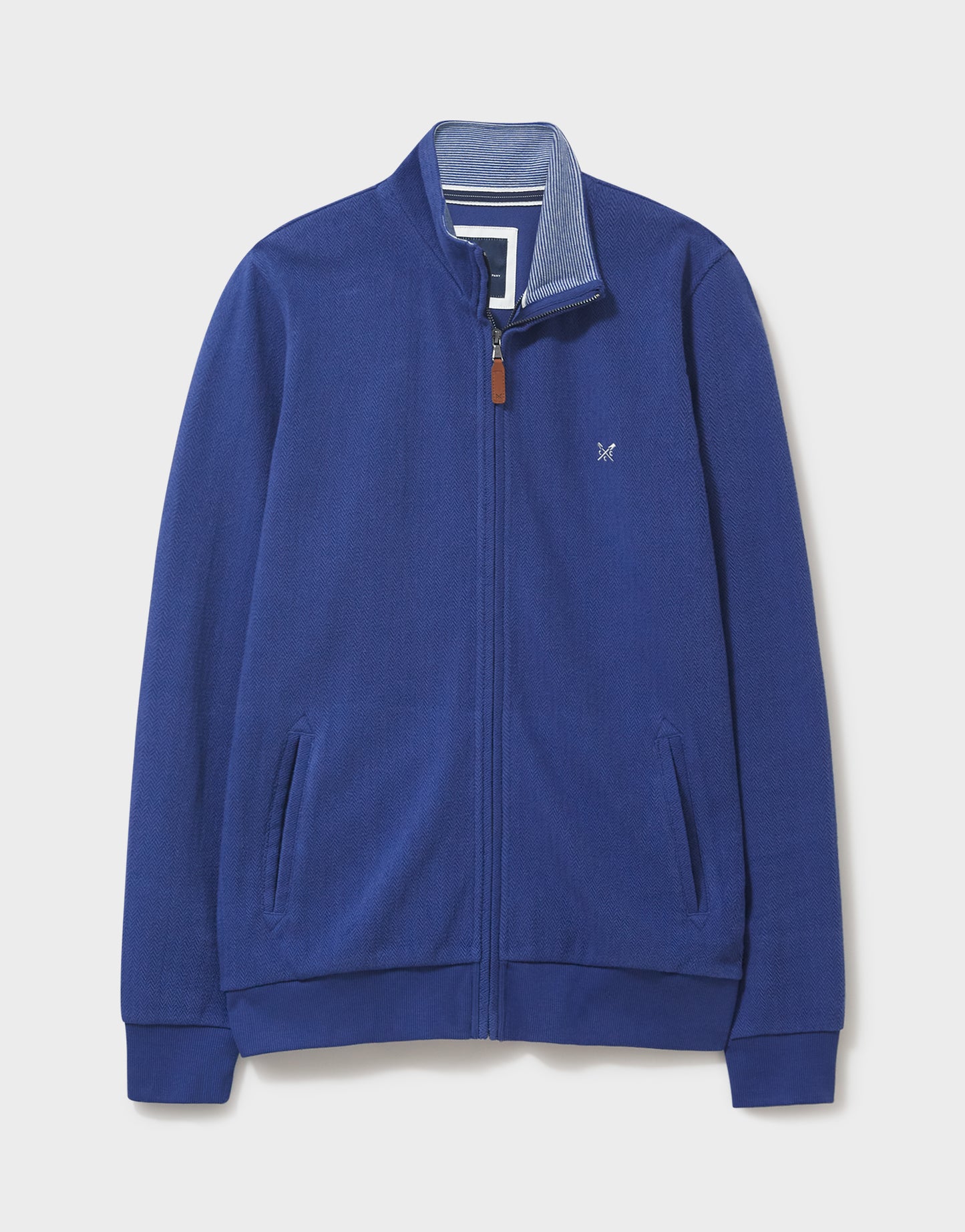 Crew Clothing Herringbone Zip Through Sweatshirt