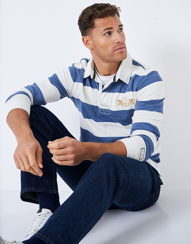 Crew Clothing Vintage Stripe Rugby Shirt