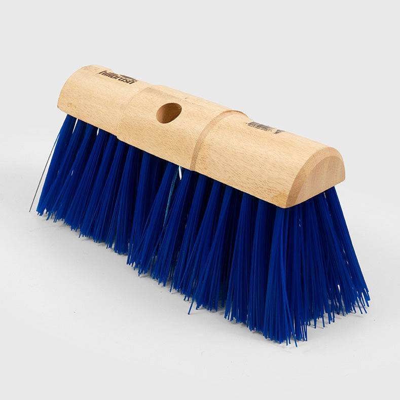 Hillbrush Industrial Stiff 330mm Yard Broom Blue