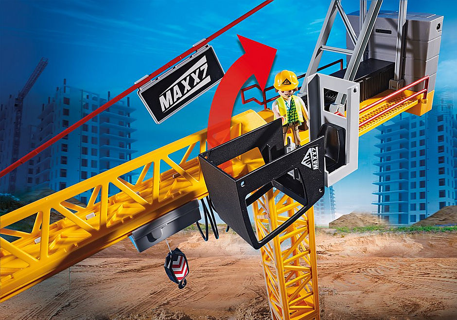 Playmobil City Action RC Crane with Building Section
