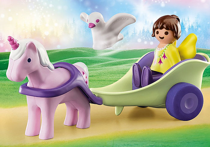 Playmobil 1.2.3 Unicorn Carriage with Fairy