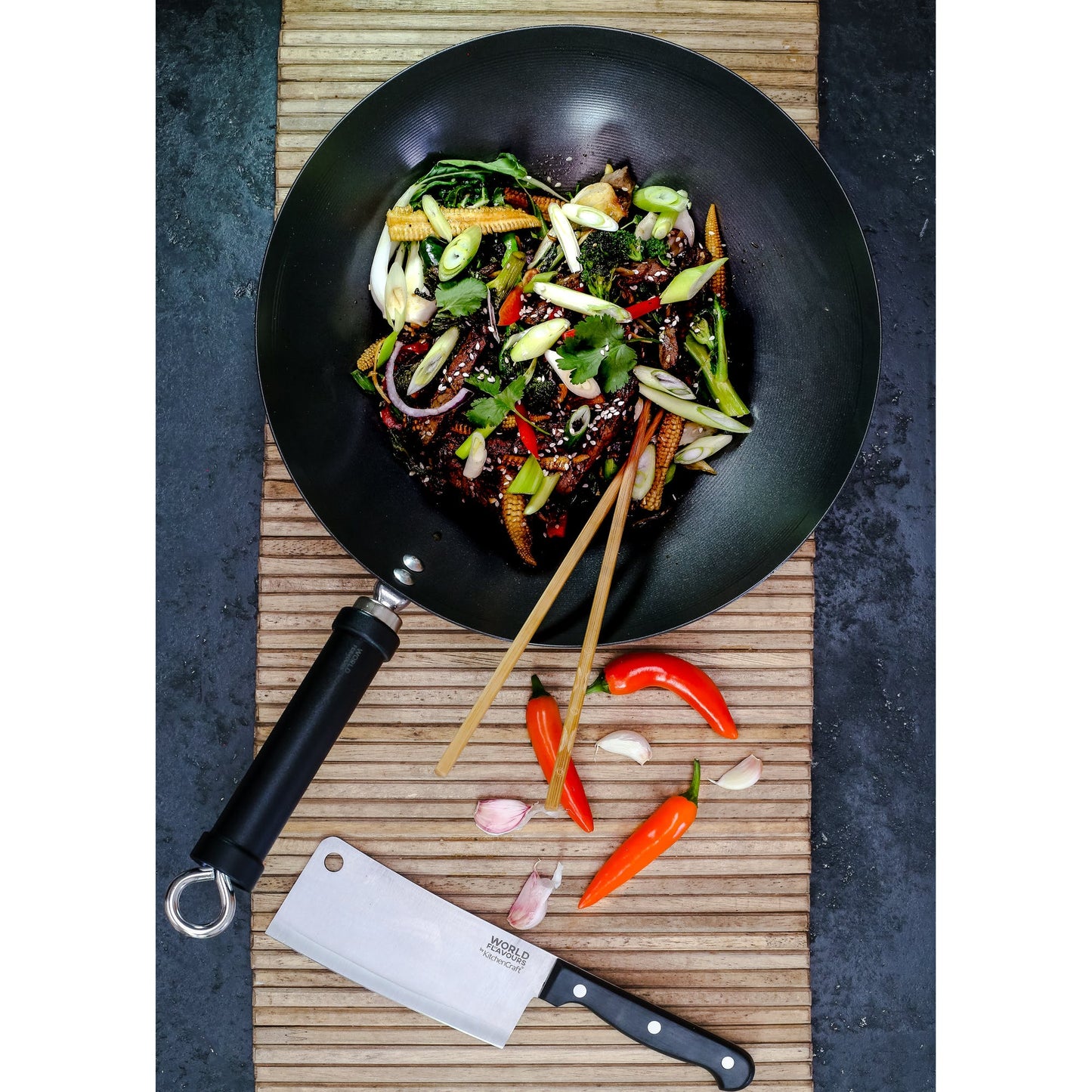 KitchenCraft World of Flavours Oriental Bamboo Chopsticks
