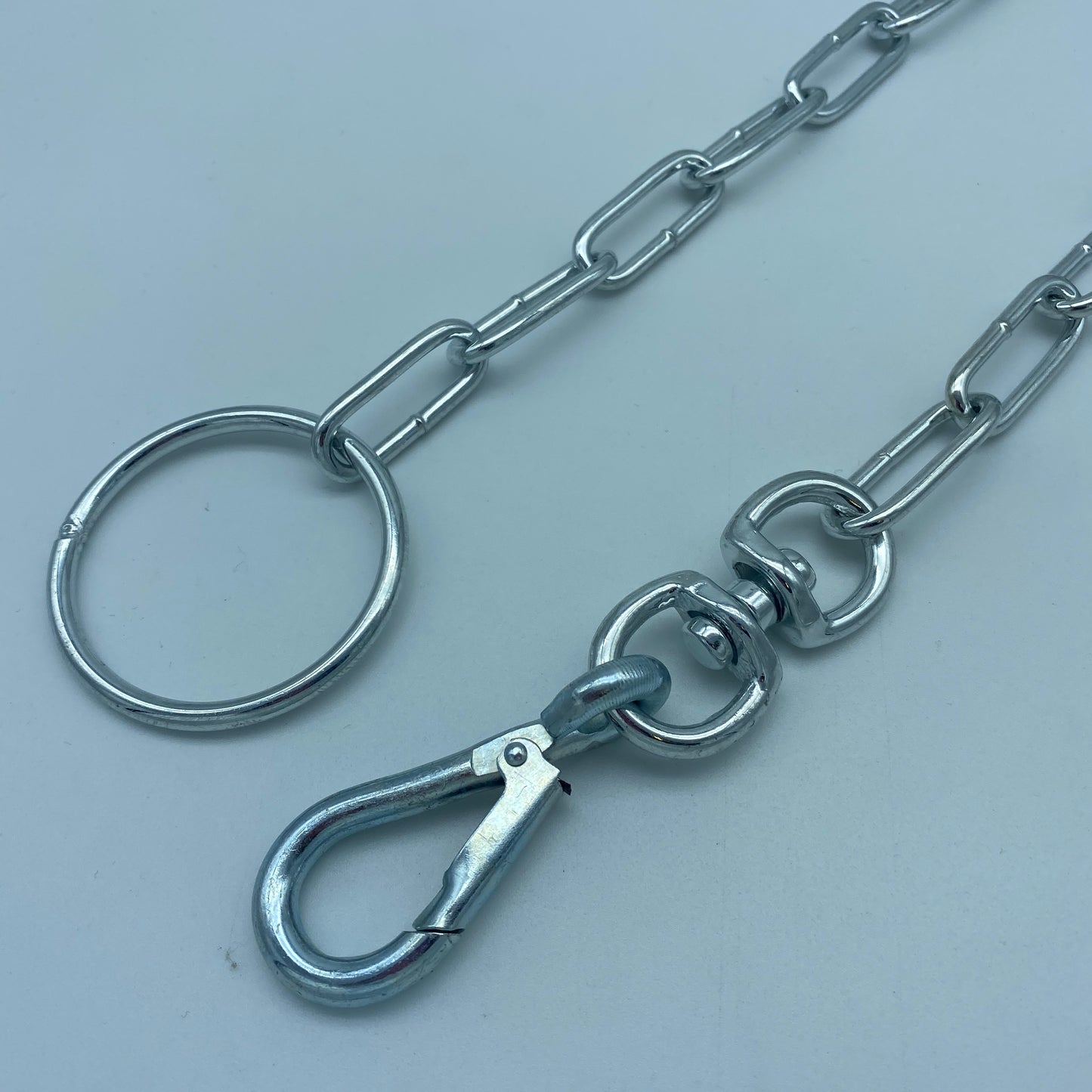 Welded Straight Link Goat Tie Out Chain - Zinc Plated