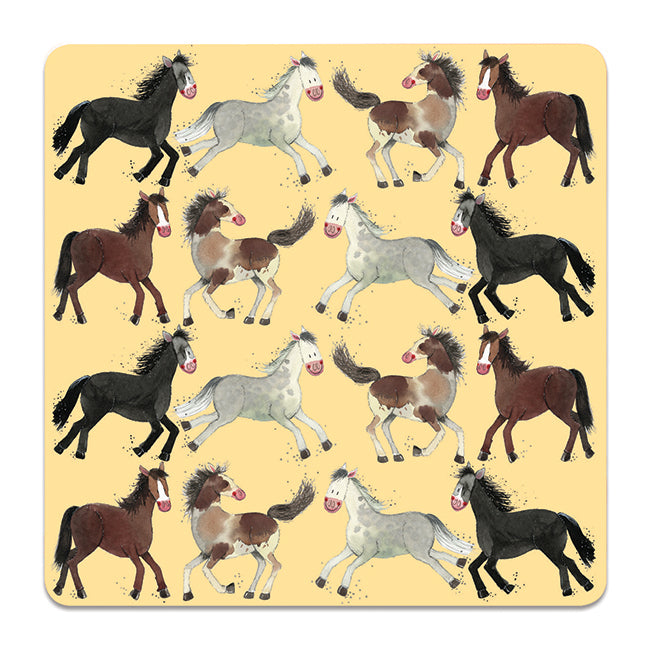 Alex Clark Mixed Horses Coaster