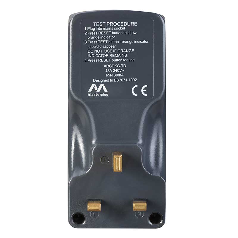 Masterplug RCD Safety Adaptor Plug