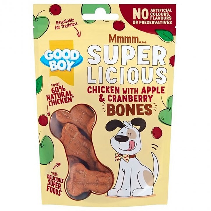 Good Boy Superlicious Chicken With Apple & Cranberry Bones 100g