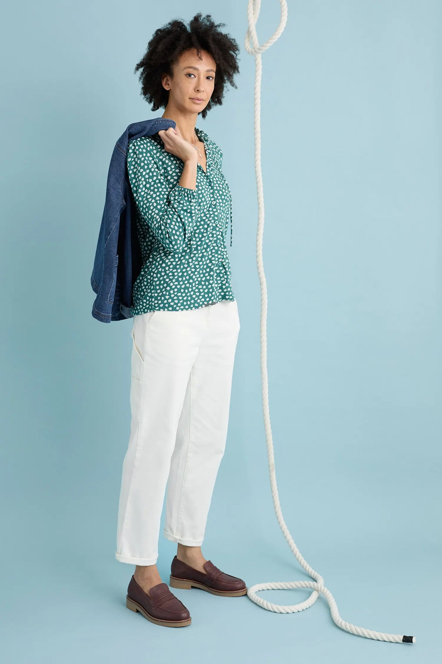Seasalt Zelah Shirt with Frilled Collar