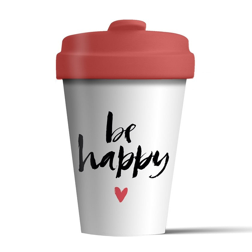Blue Eyed Sun BambooCup Happy Calligraphy
