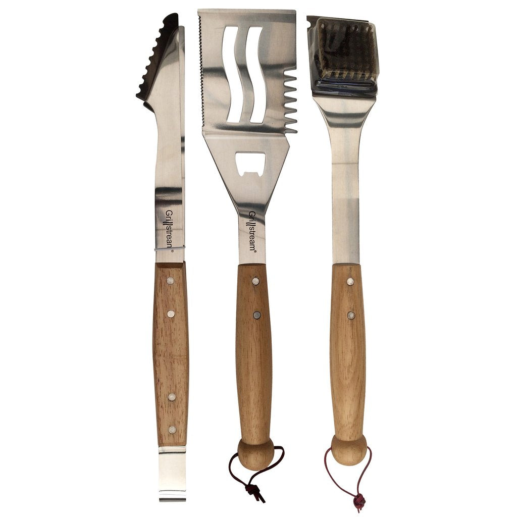 Grillstream Classic 3pc Barbecue Wooden Tool Set